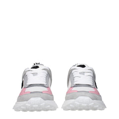 Versace White Fabric Sneakers - - Versace.