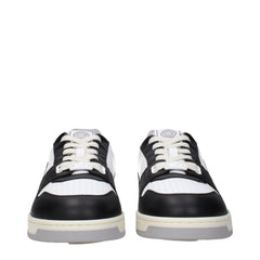 Versace White Leather Low Tops - - Versace.