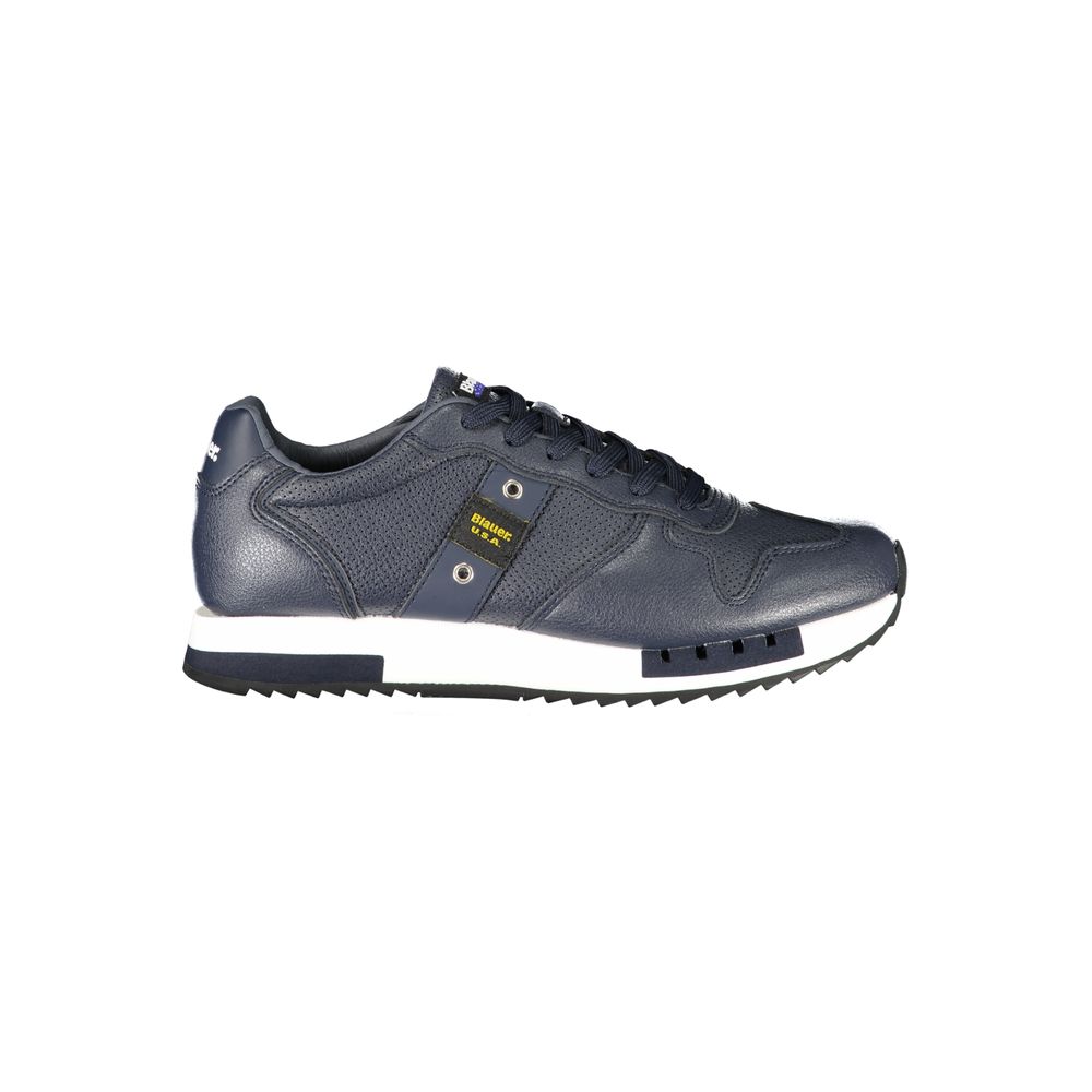 Blauer Blue Leather Men Sneaker - - Blauer.