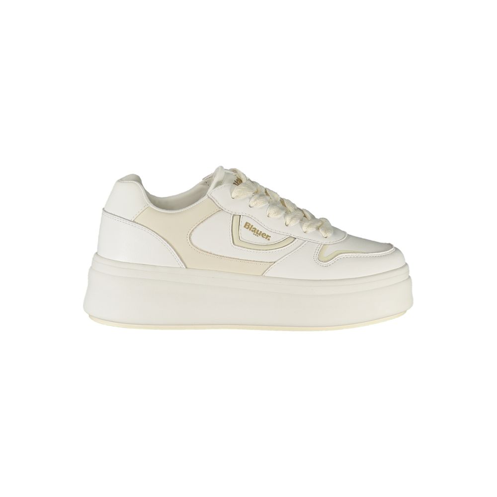 Blauer White Leather Women Sneaker - - Blauer.