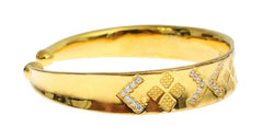 Nialaya CZ Gold Sterling 925 Silver Bangle Bracelet -   -  Nialaya.