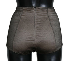Dolce & Gabbana Bottoms Underwear Beige With Black Net -   -  Dolce & Gabbana.