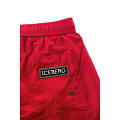Iceberg Red Polyester Men Swim Short -   -  Iceberg.