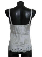 Dolce & Gabbana Green Silk Lace Dress Chemisole Lingerie -   -  Dolce & Gabbana.