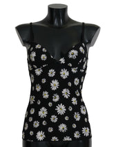 Dolce & Gabbana Black Daisy Print Dress Lingerie Chemisole -   -  Dolce & Gabbana.