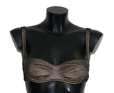 Dolce & Gabbana Brown Regg Balconcino Imbottito Bra Underwear -   -  Dolce & Gabbana.