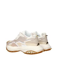 Versace Beige Fabric Chunky Sneakers - - Versace.