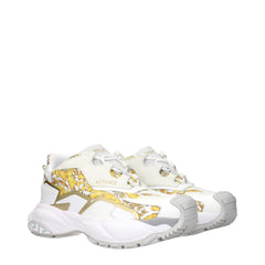 Versace Gold Fabric Low Tops - - Versace.