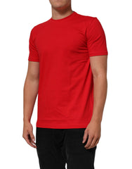 Dolce & Gabbana Red Goodluck 2023 Cotton Crew Neck T-shirt - - Dolce & Gabbana.