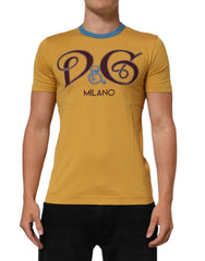 Dolce & Gabbana Yellow Logo Crew Neck Short Sleeves T-shirt - - Dolce & Gabbana.