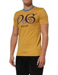 Dolce & Gabbana Yellow Logo Crew Neck Short Sleeves T-shirt - - Dolce & Gabbana.