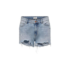Only Light Blue Cotton Short - - Only.