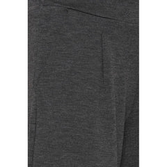 ICHI Gray Recycled Polyester Pant - - ICHI.