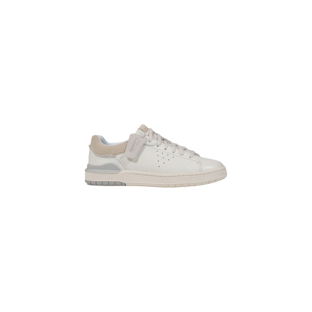 Clarks White Leather Sneaker - - Clarks.