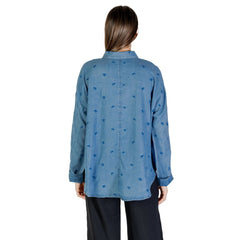 Only Blue Tencel Shirt - - Only.