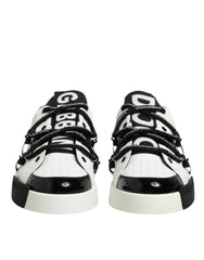 Dolce & Gabbana White Leather Logo Portofino Sneakers Shoes