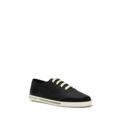 Dolce & Gabbana Black Leather Low Top Sneakers