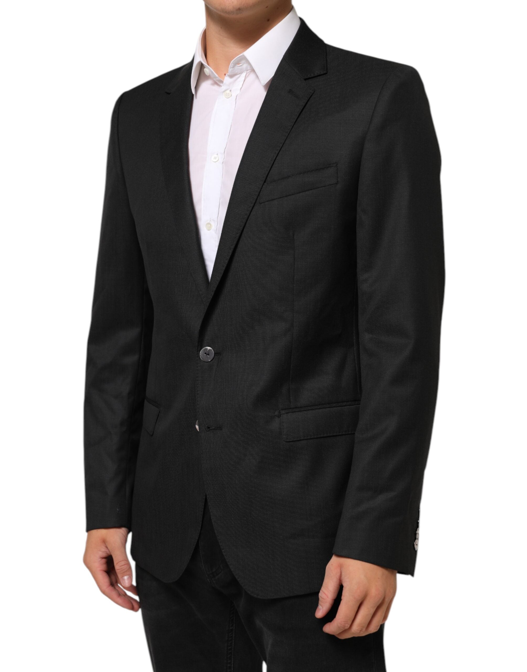 Dolce & Gabbana Black Single Breasted Men Coat MARTINI Blazer Dolce & Gabbana Black Single Breasted Men Coat MARTINI Blazer