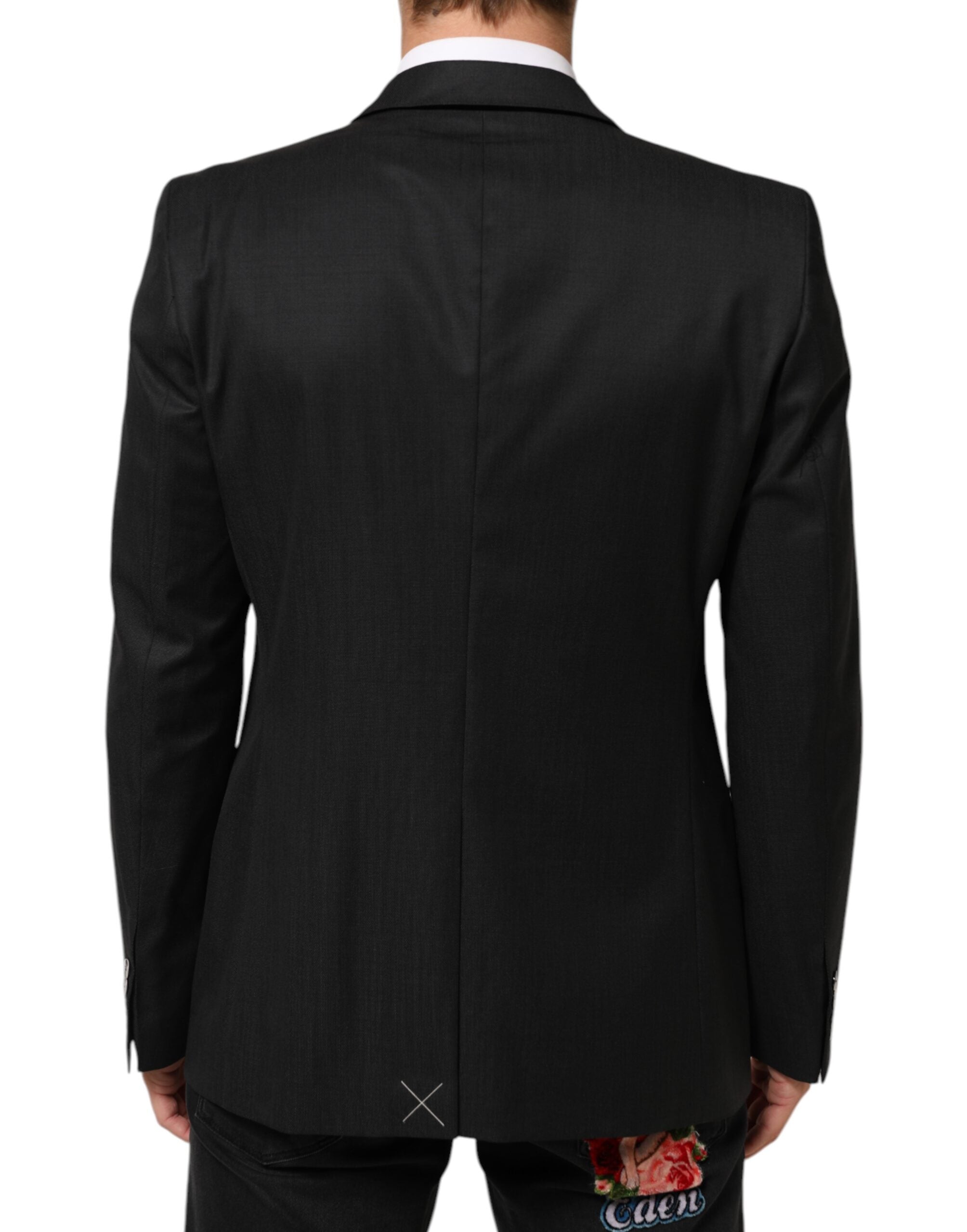 Dolce & Gabbana Black Single Breasted Men Coat MARTINI Blazer Dolce & Gabbana Black Single Breasted Men Coat MARTINI Blazer