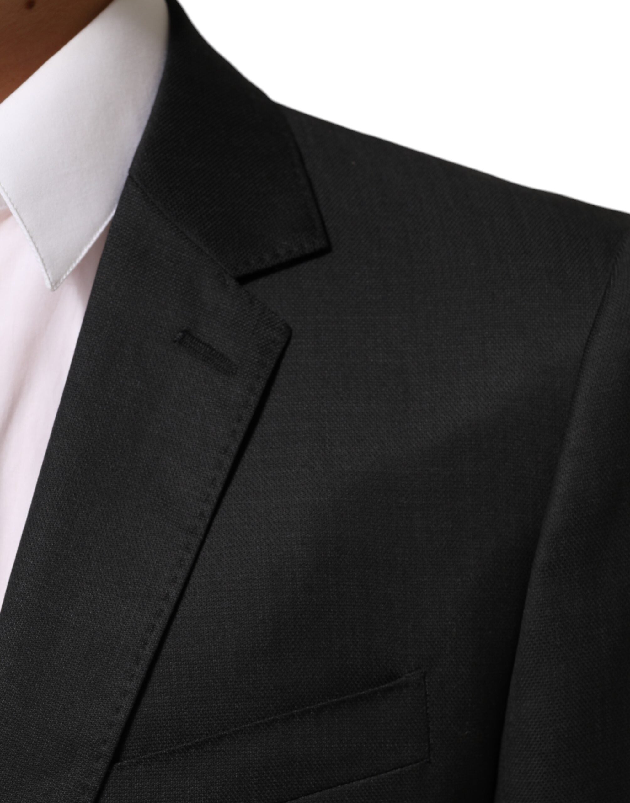 Dolce & Gabbana Black Single Breasted Men Coat MARTINI Blazer Dolce & Gabbana Black Single Breasted Men Coat MARTINI Blazer