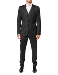 Dolce & Gabbana Black MARTINI 2 Buttons Suit 3 Piece Suit