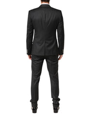 Dolce & Gabbana Black MARTINI 2 Buttons Suit 3 Piece Suit
