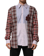 Multicolor Cotton Collared Checkered Shirt