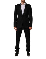 Black 2 Buttons Jacket Formal 2 Piece Suit