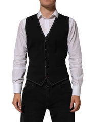 Black Wool Dress Formal Men Waistcoat Vest