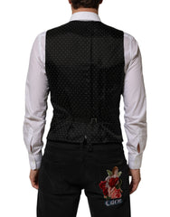 Black Wool Dress Formal Men Waistcoat Vest
