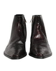 Bordeaux Chelsea Men Short Ankle Boots Shoes