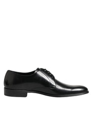 Black Calfskin Leather Derby Dress Shoes