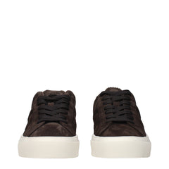 Brown Leather Low Top Sneakers