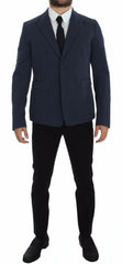 Dolce & Gabbana Blue Cotton Stretch Casual Blazer -   -  Dolce & Gabbana.