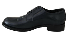 Dolce & Gabbana Blue Leather Derby Dress Formal Shoes -   -  Dolce & Gabbana.