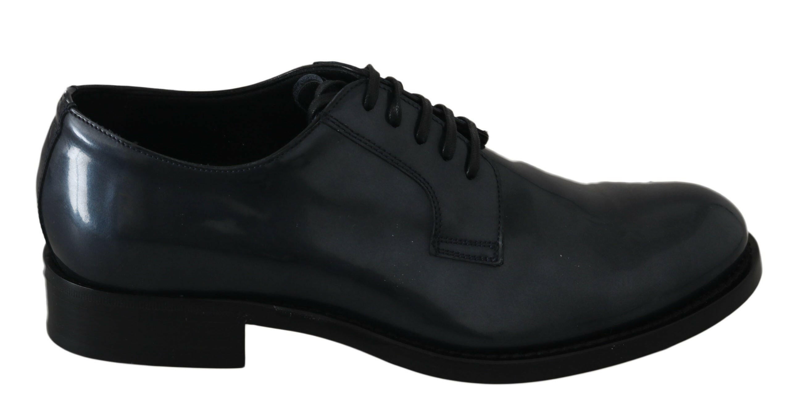 Dolce & Gabbana Blue Leather Derby Dress Formal Shoes -   -  Dolce & Gabbana.