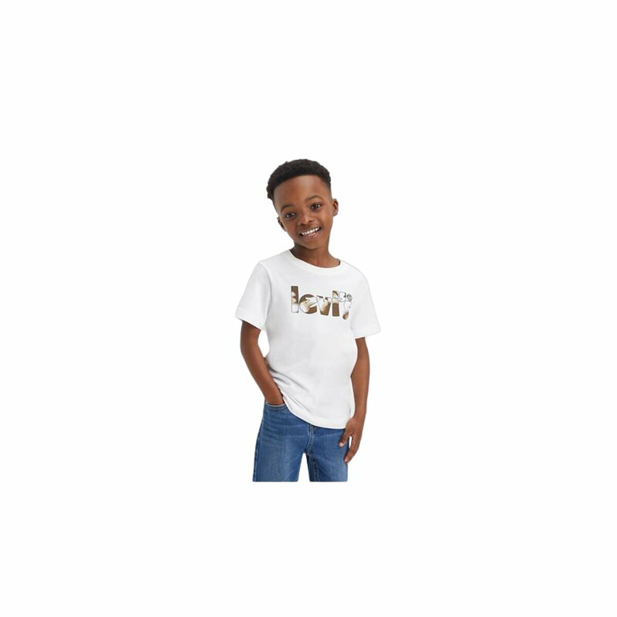 T-shirt Levi's Camo Poster Logo Bright White -  Clothing, Boys -  Levi's.