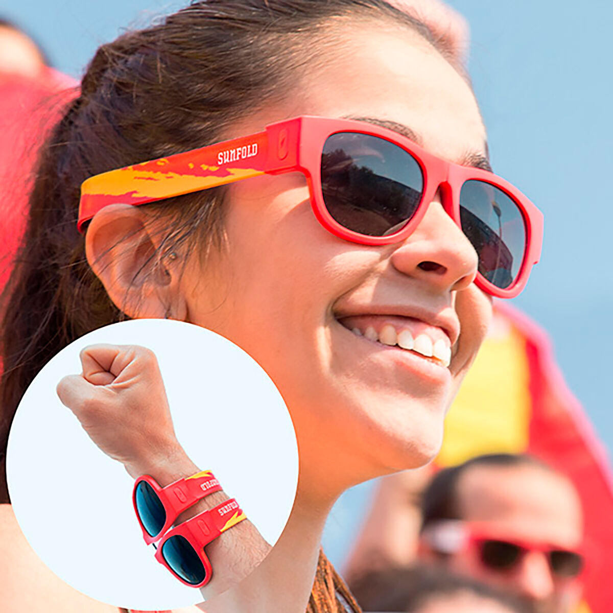 Roll-up sunglasses Sunfold Spain Red -  Sports and outdoors, Products for fans -  Sunfold.