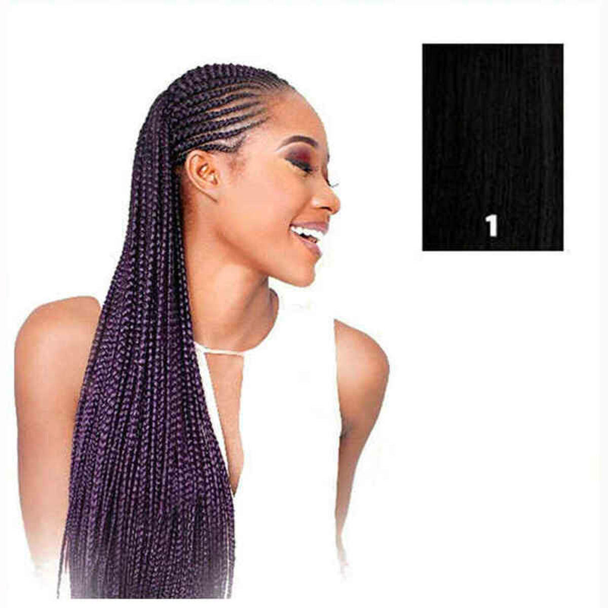 Hair extensions X-Pression   Black Synthetic 208,28 cm pelo sintetico Nº 1 -  Beauty, Hair care -  X-Pression.