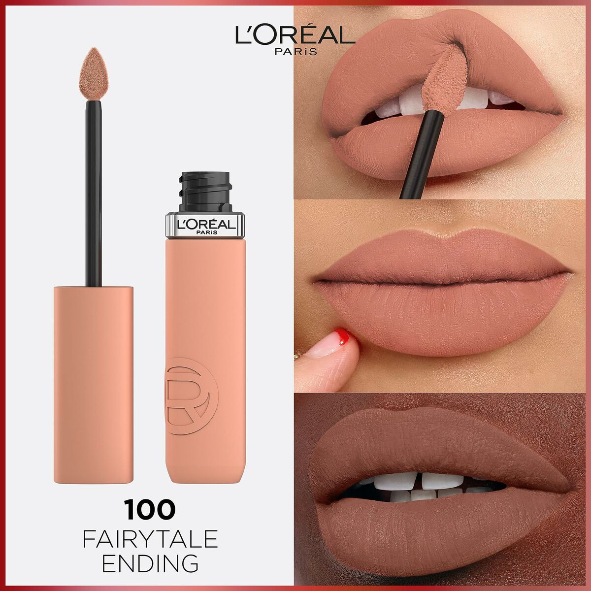 Liquid lipstick L'Oreal Make Up Infaillible Matte Resistance Fairy Tale Ending Nº 100 (1 Unit) -  Beauty, Make-up -  L'Oreal Make Up.