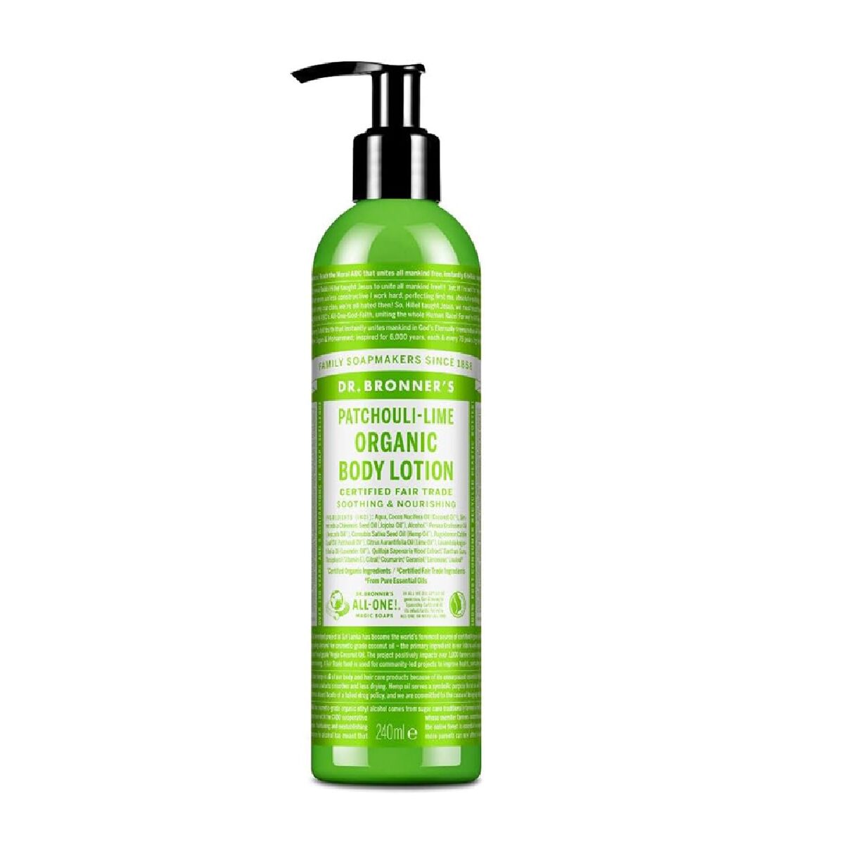 Body Lotion Dr Bronner's Patchouli Lime 240 ml -  Beauty, Skin care -  Dr Bronner's.