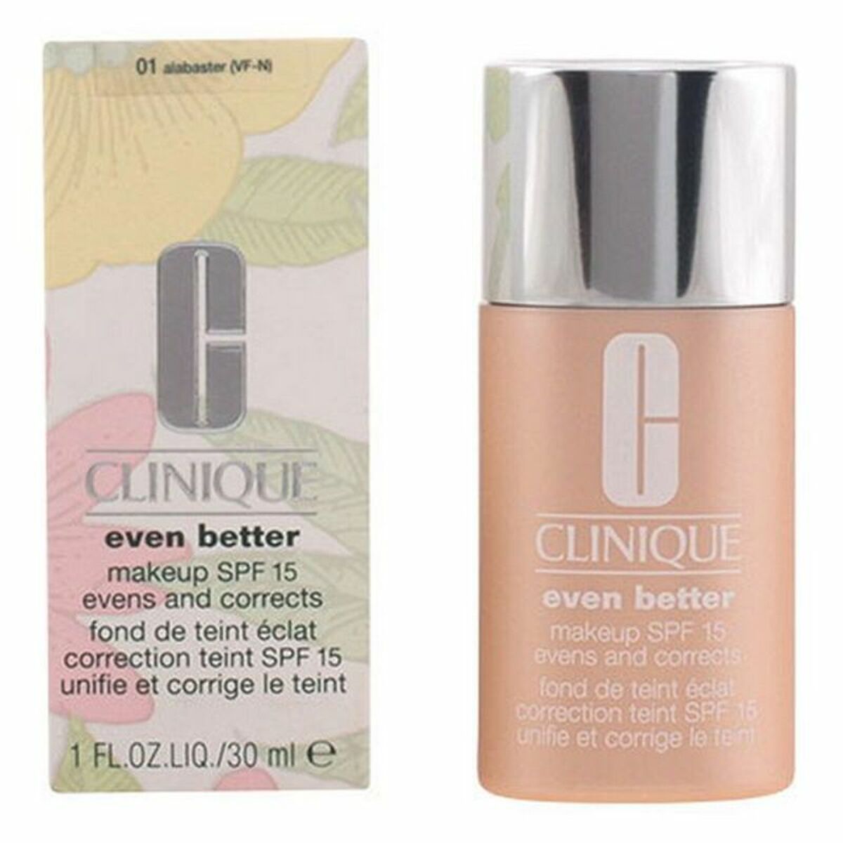 Anti-Brown Spot Make Up Even Better Clinique 01-Alabaster Spf 15 (30 ml) -  Beauty, Make-up -  Clinique.