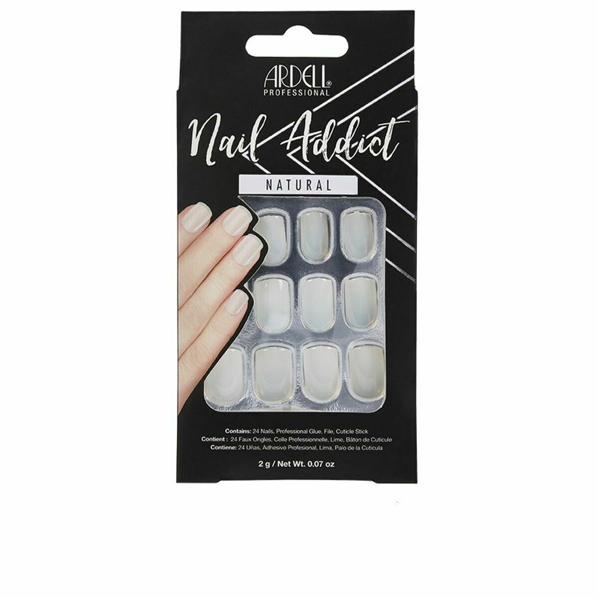 False nails Ardell Nail Addict Natural Squared (24 pcs) -  Beauty, Manicure and pedicure -  Ardell.