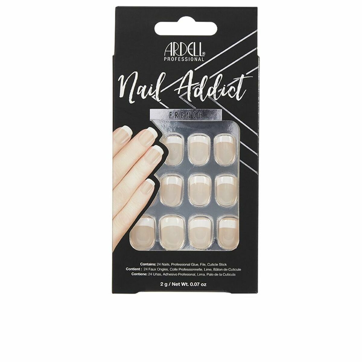 False nails Ardell Nail Addict Classic French (24 pcs) -  Beauty, Manicure and pedicure -  Ardell.