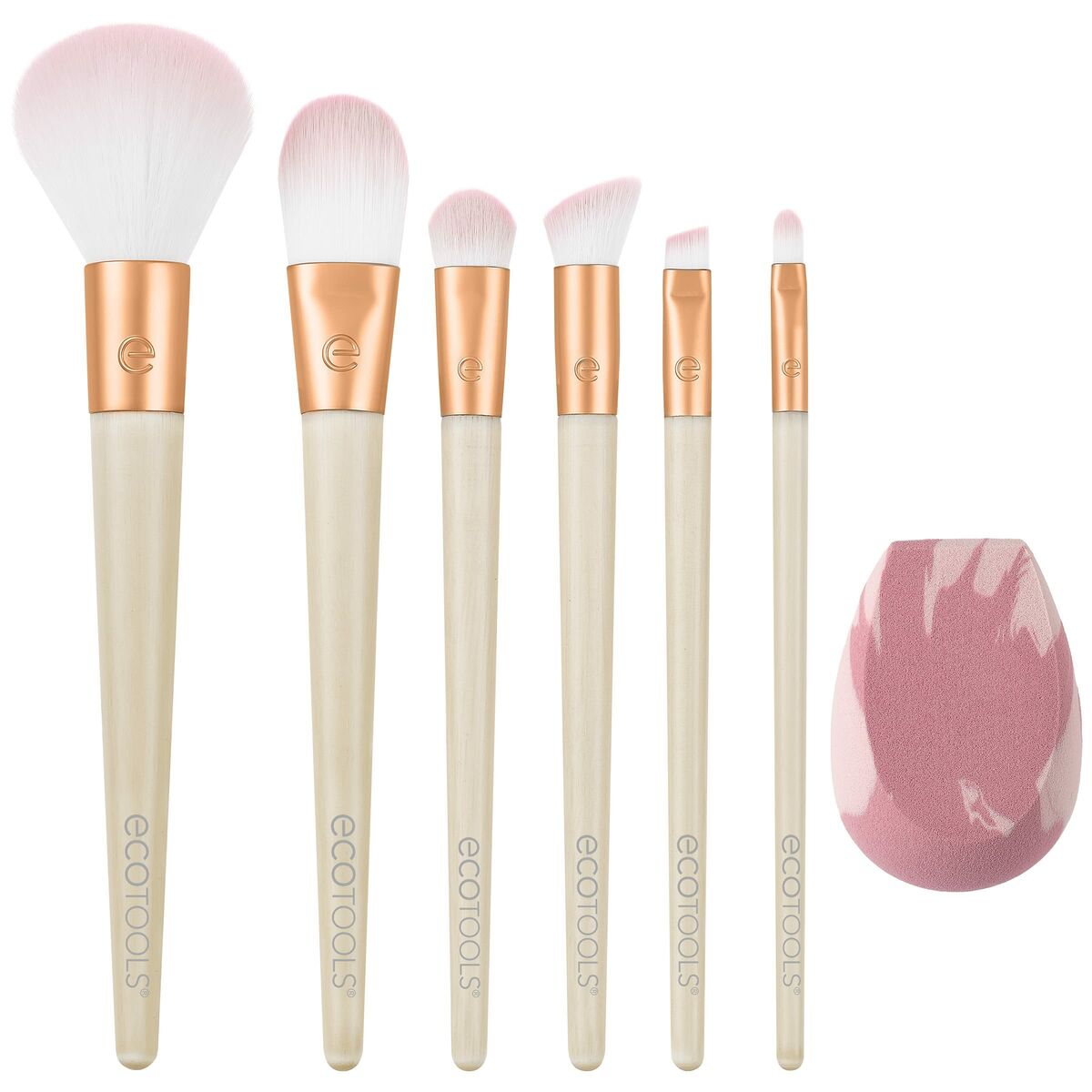 Set of Make-up Brushes Ecotools Wrapped In Glow Limited edition 7 Pieces -  Beauty, Utensils and accessories -  Ecotools.