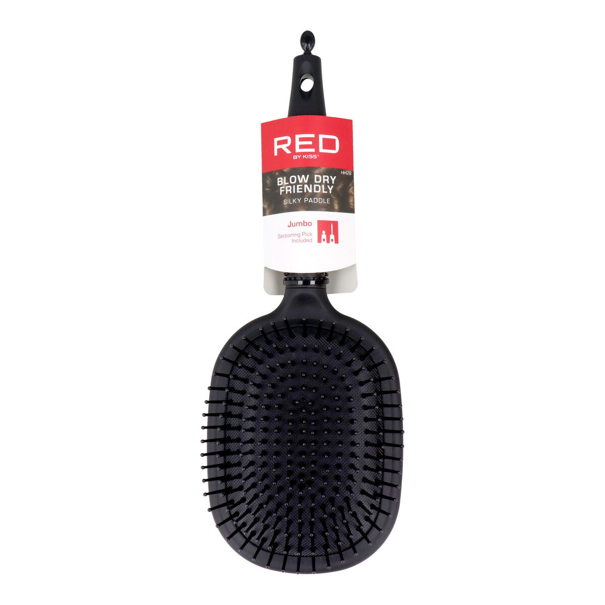 Detangling Hairbrush Red Kiss Kiss Rubberized Black -  Beauty, Hair care -  Red Kiss.