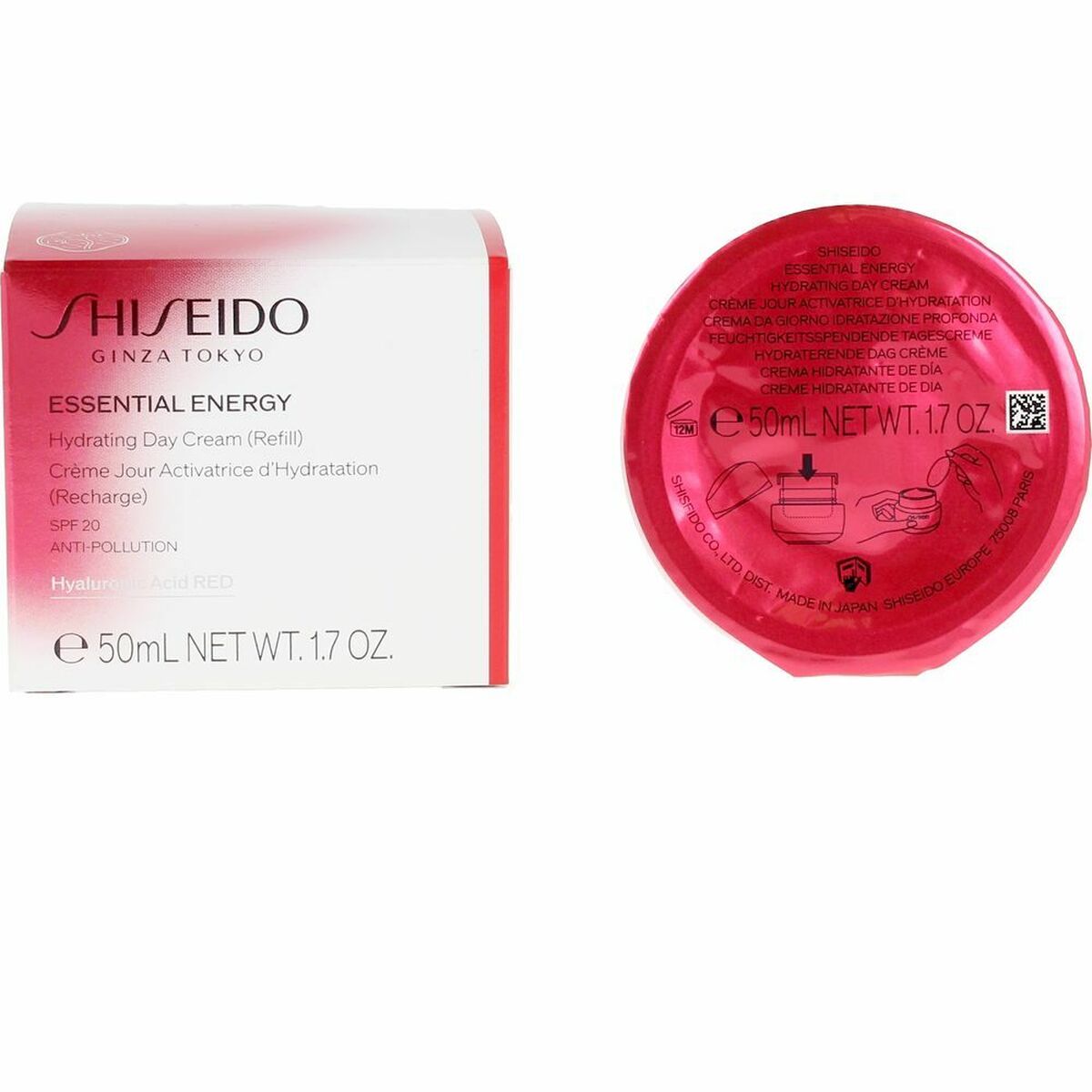 Hydrating Cream Shiseido Essential Energy Refill Spf 20 (50 ml) -  Beauty, Skin care -  Shiseido.
