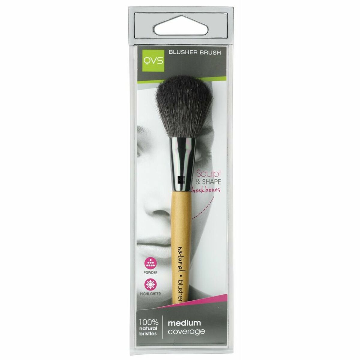 Make-up Brush QVS Natural -  Beauty, Utensils and accessories -  QVS.