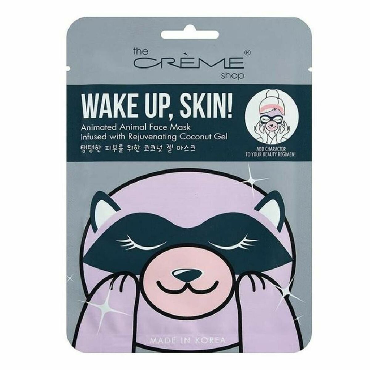 Facial Mask The Crème Shop Wake Up, Skin! Raccoon (25 g) -  Beauty, Skin care -  The Crème Shop.