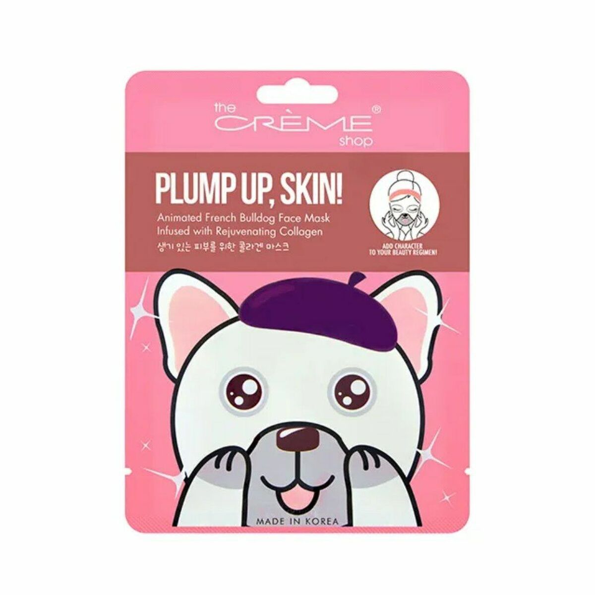 Facial Mask The Crème Shop Plump Up French Bulldog (25 g) -  Beauty, Skin care -  The Crème Shop.
